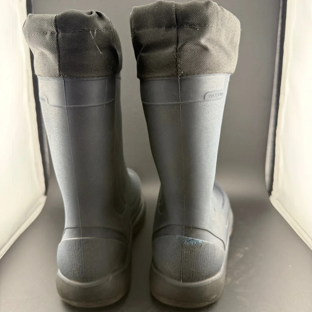 Kamik Waterproof Winter Boots Navy Blue Black Cinch Top Insulated Size 5